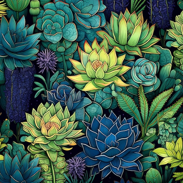 floral colorful fabric pattern