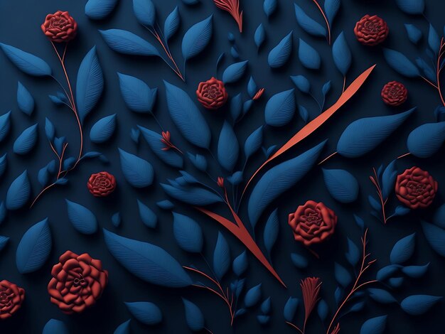 Floral colorful seamless pattern background generated ai