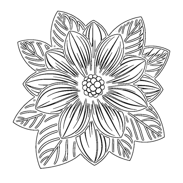 floral coloring page