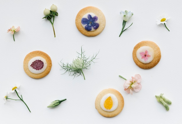 Floral cracker on white background