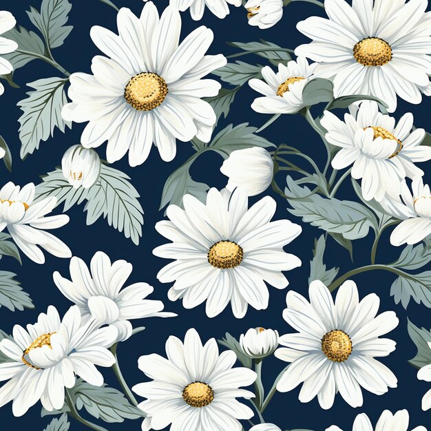 Floral daisy gift wrap design for elegant presentation