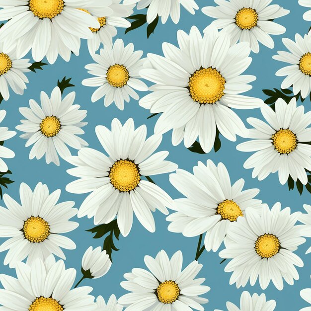 Floral daisy pattern for notebook cover