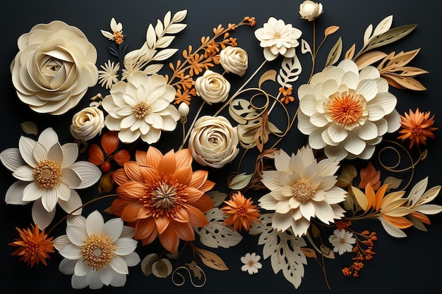 Floral decorative elements