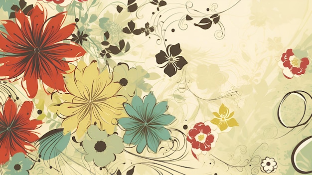 Photo floral delight exquisite flower vector art perfect for your design presentations and backgrounds by generative ai