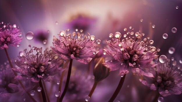 Floral dreams Abstract spring background a vision in purple