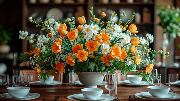 floral Easter centerpiece with daffodils blending tradition with modernity