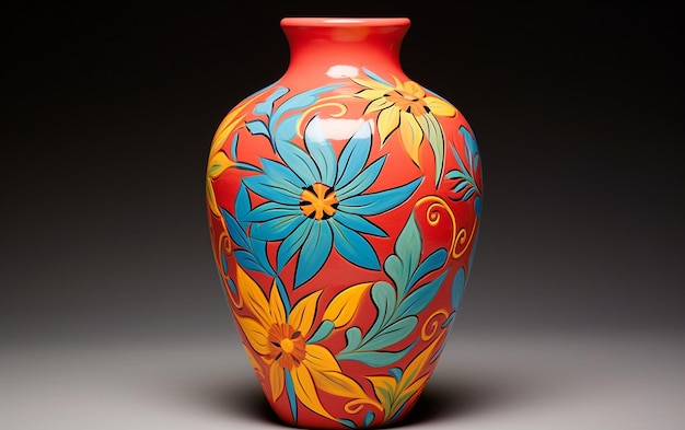 Floral Elegance HandCrafted Ceramic Vase