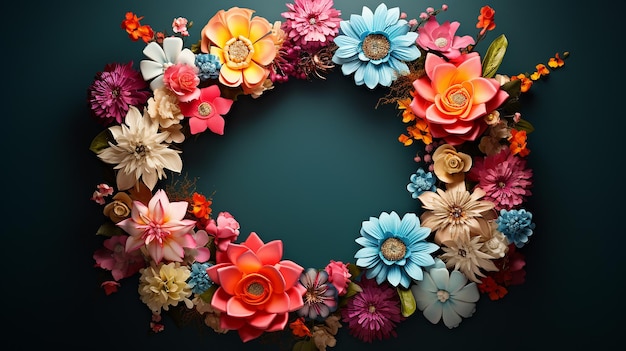 Premium AI Image | Floral Excellence Frame