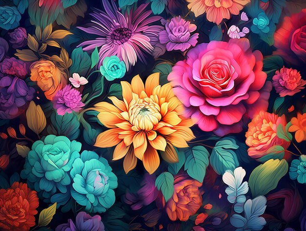 floral fantasy background