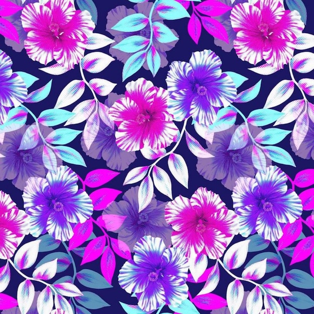 Photo floral flower pattern design art for textille blossom fabric illustration