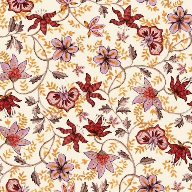 Floral flower pattern design art for textille blossom fabric illustration