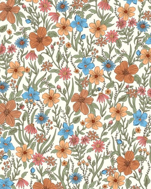 Photo floral flower pattern design art for textille blossom fabric illustration