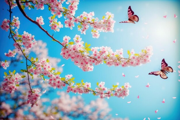 花の花春春の桜の花の抽象的な背景