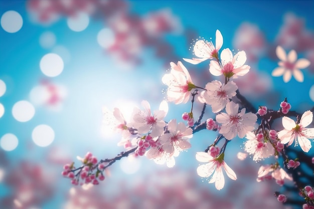 花の花春春の桜の花の抽象的な背景