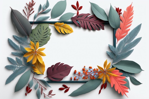 Floral Frame Ai generatief