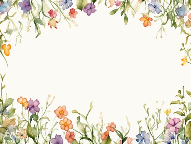 Floral Frame aquarel