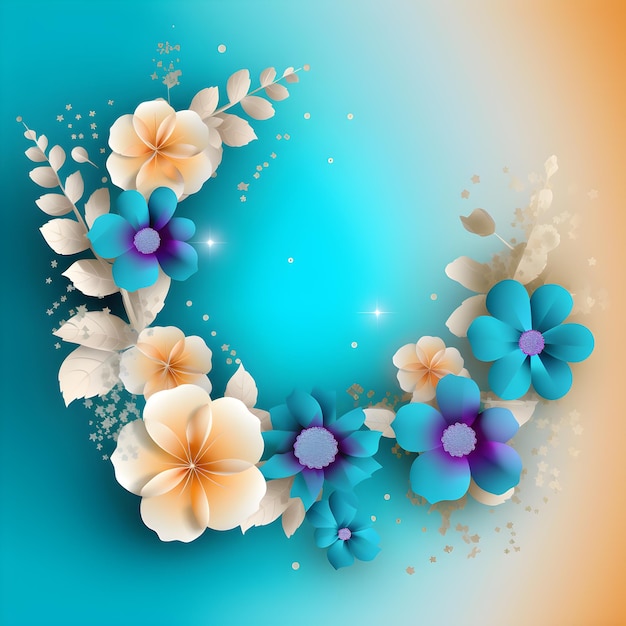 Floral frame background