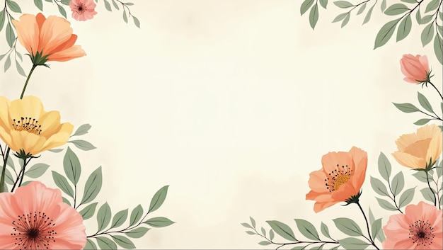Floral Frame Background