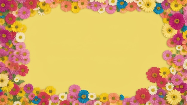 Floral frame banner