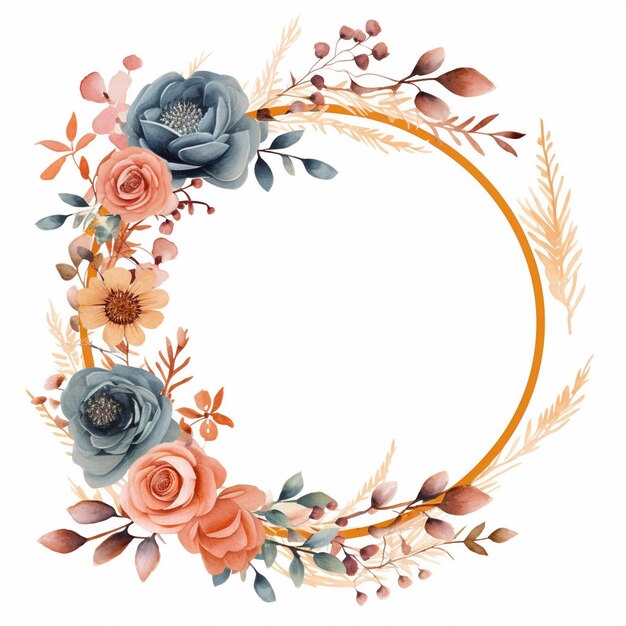 Floral frame elegant