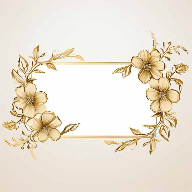 Photo floral frame logo illustrationflat background