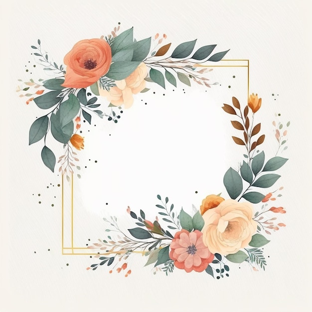 floral frame met bloemen