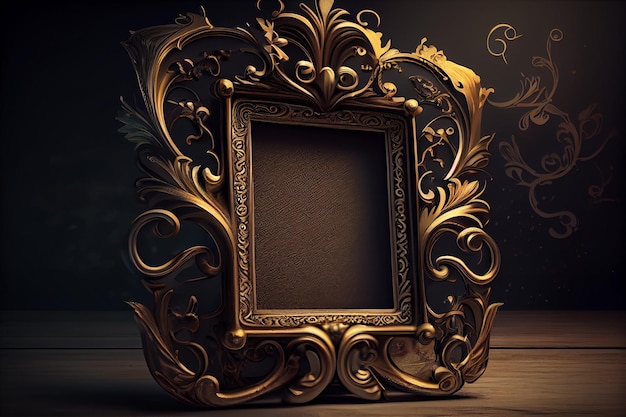 Floral frame mockup concept generatieve AI