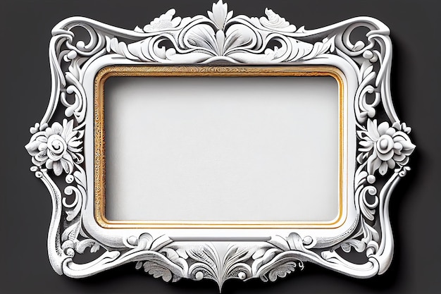 Photo floral frame mockup concept generative ai