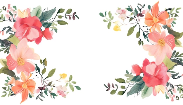 a floral frame vector art is shape of floral frame flowers