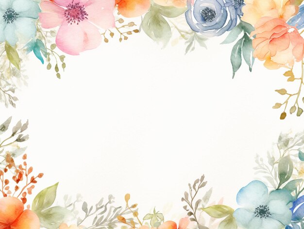 Floral Frame Watercolor