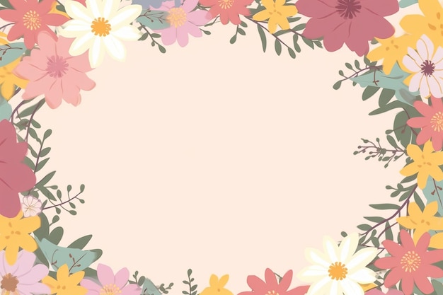 A floral frame with a floral pattern on it