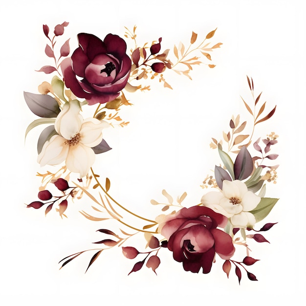 Photo floral frames graphics floral wreath svg floral wreath frame floral frame graphics watercolor frame