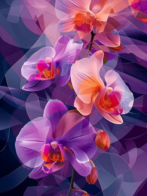 Photo floral fusion embracing natures beauty through captivating collage art and vibrant floral motifs