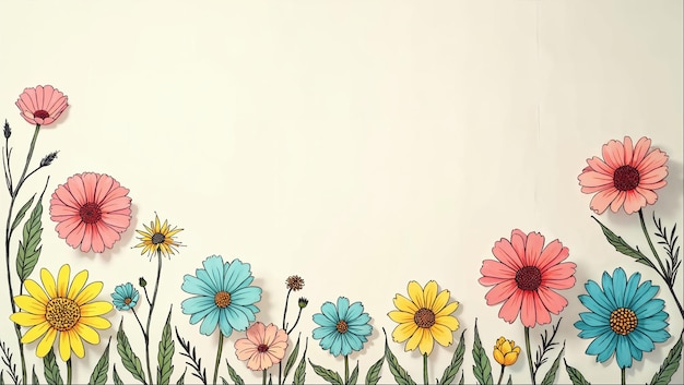 floral garden border