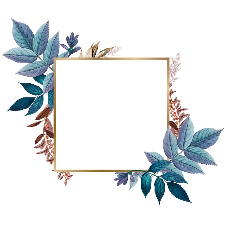 Photo floral gold frame png geometric shape transparent background