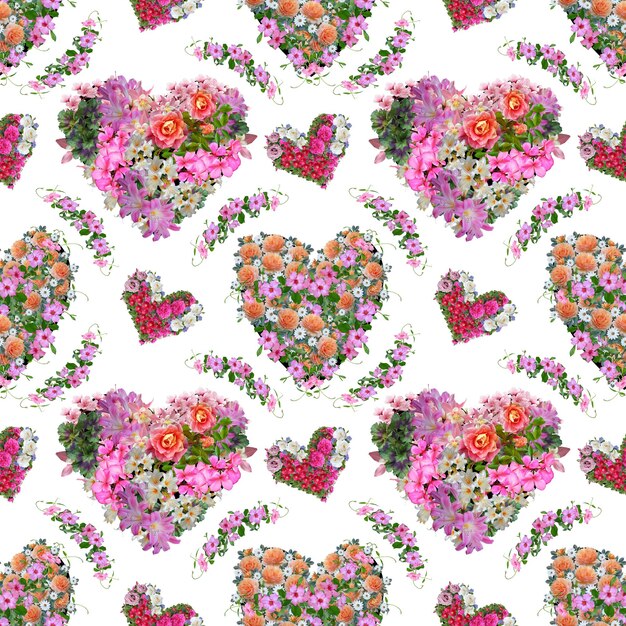 Floral Heart Seamless Pattern Flower Heart Seamless Pattern Heart Seamless Pattern Heart Pattern Valentines Day Seamless Pattern