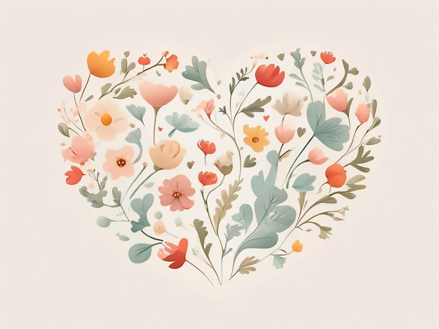 Photo floral heart