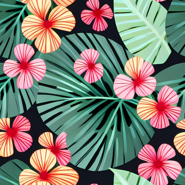 Floral herhalen patroon naadloze bloemen Surface Design voor textiel kleding Wallpapers AI gegenereerd