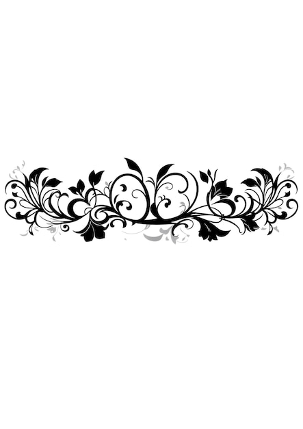 Floral illustration floral motif flowers border frame