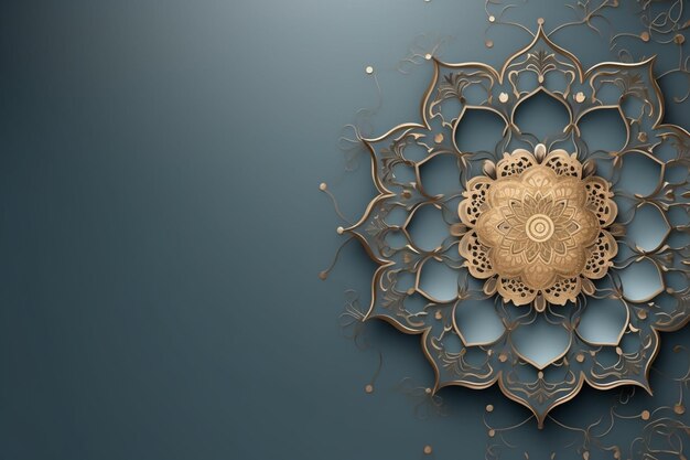 Photo floral islamic background mandala style