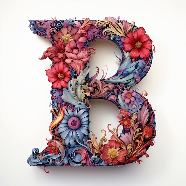 Floral letter B