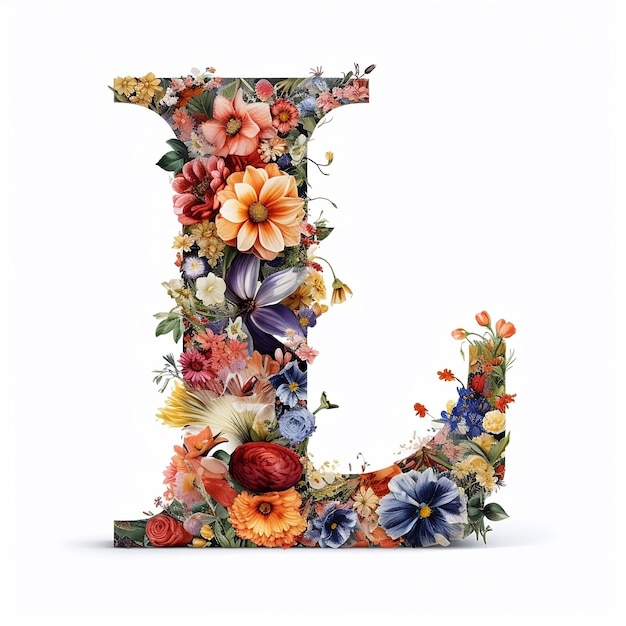 Floral letter L