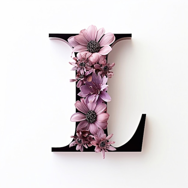 Floral letter l