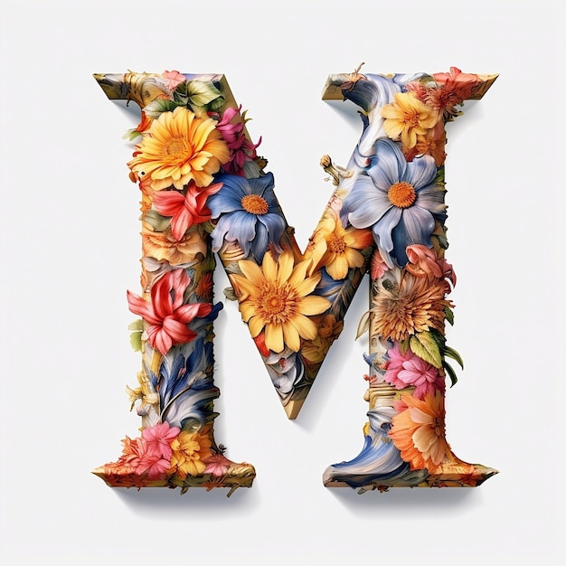 Floral letter M