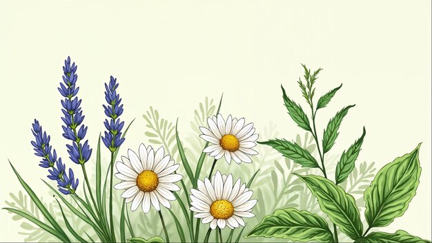 floral meadow illustration
