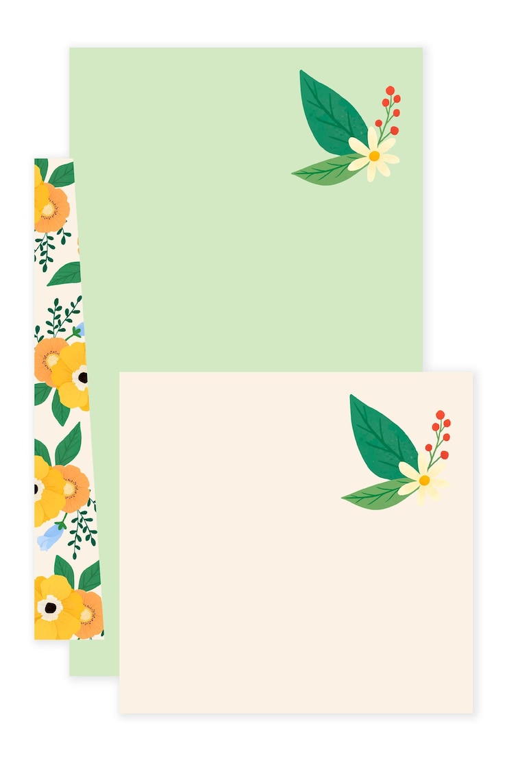 Photo floral note papers transparent png