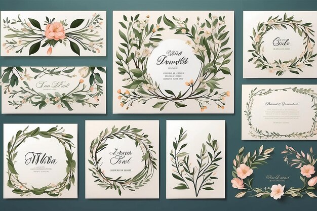 Floral ornament invitation card