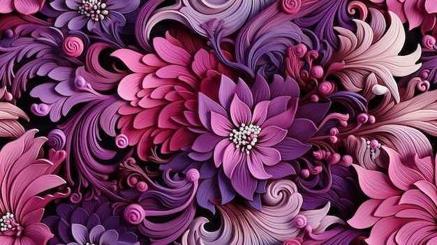 Floral Ornament Pattern Design for Elegant Backgrounds and Textures
