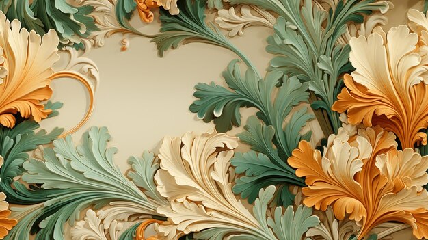 Floral Ornament Pattern Design for Elegant Backgrounds and Textures