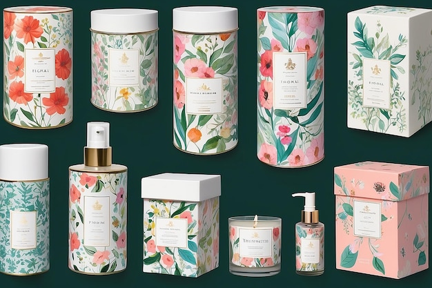 Photo floral packaging design